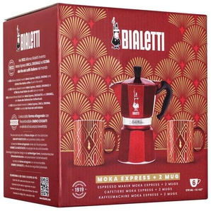 Bialetti Moka Express Dco Glamour - 6 cups  2 mugs