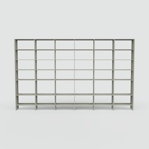 Bibliotheksregal Grau - Individuelles Regal für Bibliothek: Einzigartiges Design - 450 x 271 x 34 cm, konfigurierbar