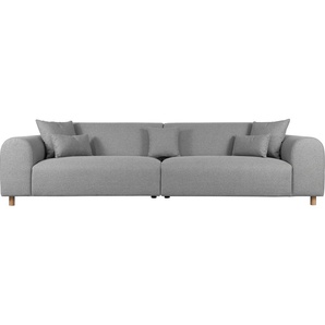 Big-Sofa ANDAS Svennis Sofas Gr. B/H/T: 314cm x 83cm x 98cm, Struktur, grau (hellgrau) in 2 Bezugsqualitäten, BTH: 3149883 cm