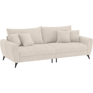 Big-Sofa HOME AFFAIRE Blackburn II Sofas Gr. B/H/T: 260cm x 71cm x 108cm, Cord, beige (stripes 8622 natur) Wahlweise mit Kaltschaumpolsterung bis 140 kg belastbar