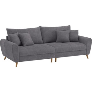 Big-Sofa HOME AFFAIRE Blackburn II Sofas Gr. B/H/T: 260cm x 71cm x 108cm, Cord, grau (stripes 8629 stone) Wahlweise mit Kaltschaumpolsterung bis 140 kg belastbar