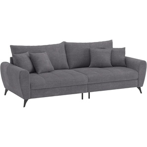 Big-Sofa HOME AFFAIRE Blackburn II Sofas Gr. B/H/T: 260cm x 71cm x 108cm, Cord, grau (stripes 8629 stone) Wahlweise mit Kaltschaumpolsterung bis 140 kg belastbar