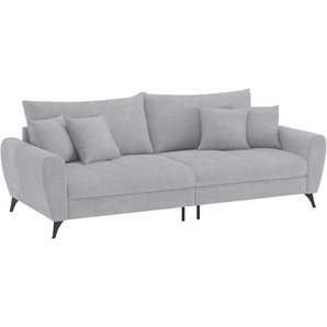 Big-Sofa HOME AFFAIRE Blackburn II Sofas Gr. B/H/T: 260cm x 71cm x 108cm, Cord, grau (stripes 8637 warm grey) Wahlweise mit Kaltschaumpolsterung bis 140 kg belastbar