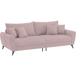 Big-Sofa HOME AFFAIRE Blackburn II Sofas Gr. B/H/T: 260cm x 71cm x 108cm, Cord, rosa (stripes 8626 flamingo) Wahlweise mit Kaltschaumpolsterung bis 140 kg belastbar