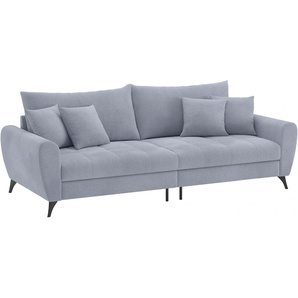 Big-Sofa HOME AFFAIRE Blackburn II Sofas Gr. B/H/T: 260cm x 71cm x 108cm, Microfaser 1, blau (memphis 1676 blue grey) Mit Kaltschaumpolsterung bis 140 kg belastbar