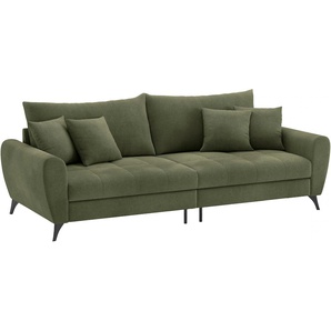 Big-Sofa HOME AFFAIRE Blackburn II Sofas Gr. B/H/T: 260cm x 71cm x 108cm, Microfaser 1, grün (memphis 12 green) Mit Kaltschaumpolsterung bis 140 kg belastbar