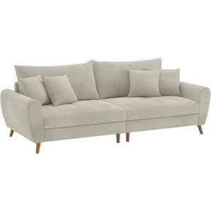 Big-Sofa HOME AFFAIRE Blackburn II Sofas Gr. B/H/T: 260cm x 71cm x 108cm, Microfaser, beige (novaclean avanti 6 taupe) Wahlweise mit Kaltschaumpolsterung bis 140 kg belastbar