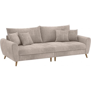 Big-Sofa HOME AFFAIRE Blackburn II Sofas Gr. B/H/T: 260cm x 71cm x 108cm, Velours, grau (dolce 4 taupe) Wahlweise mit Kaltschaumpolsterung bis 140 kg belastbar