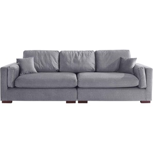 Big-Sofa HOME AFFAIRE Fresh Pond Sofas Gr. B/H/T: 290cm x 95cm x 96cm, Samtstruktur, grau in vielen Bezugsqualitäten und Farben, BTH: 2909695 cm