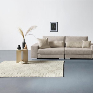 Big-Sofa HOME AFFAIRE Vasco Sofas Gr. B/H/T: 277cm x 88cm x 107cm, Cord, beige Breite 277 cm, inkl. 6-teiliges Kissenset, in Cord