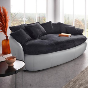 Big-Sofa INOSIGN Aruba Sofas Gr. B/H/T: 238cm x 79cm x 140cm, Luxus-Microfaser, rot (lava /argent) grosszügiges, gemütliches Megasofa XXL