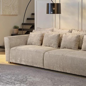 Big-Sofa JOCKENHÖFER GRUPPE Gulliver Sofas Gr. B/T: 298cm x 137cm, Chenille, beige (beige-grau) mit Federkernpolsterung für kuscheligen, angenehmen Sitzkomfort Bestseller