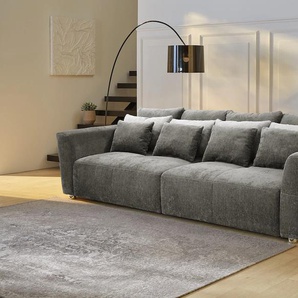 Big-Sofa JOCKENHÖFER GRUPPE Gulliver Sofas Gr. B/T: 298cm x 137cm, Chenille, grau mit Federkernpolsterung für kuscheligen, angenehmen Sitzkomfort