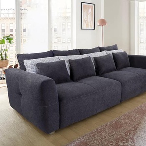 Big-Sofa JOCKENHÖFER GRUPPE Gulliver Sofas Gr. B/T: 298cm x 137cm, Luxus-Microfaser, blau (dunkelblau) mit Federkernpolsterung für kuscheligen, angenehmen Sitzkomfort