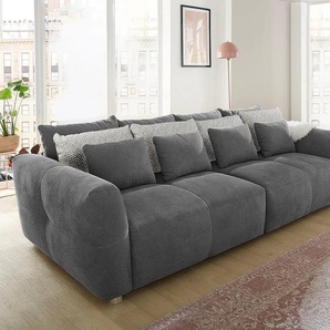 Big-Sofa JOCKENHÖFER GRUPPE Gulliver Sofas Gr. B/T: 298cm x 137cm, Luxus-Microfaser, grau mit Federkernpolsterung für kuscheligen, angenehmen Sitzkomfort