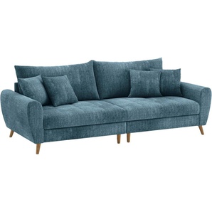 Big-Sofa MR. COUCH Blackburn II, blau (dolce 13 ocean), B:260cm H:71cm T:108cm, Dolce (100% Polyester), Sofas, Wahlweise mit Kaltschaumpolsterung bis 140 kg belastbar