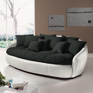 Bigsofa Kunstleder / Webstoff Grau/Altweiß/Anthrazit Webstoff 238 x 80 x 140cm Modern