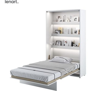 Bim Furniture - Lenart Schrankbett Wandbett bed concept 02 120x200 vertikal weiß glanz