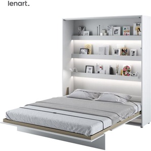 Bim Furniture - Lenart Schrankbett Wandbett bed concept 13 180x200 vertikal weiß glanz