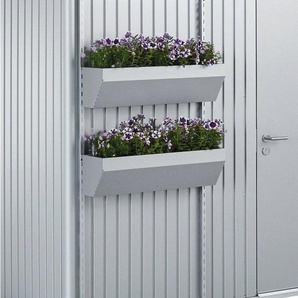 Biohort Blumenkasten FloraBoard, 2er-Set, silber-metallic