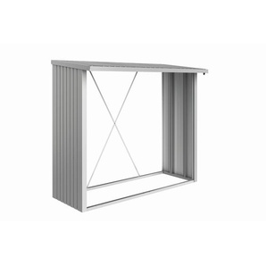 Biohort Brennholzlager WoodStock 230 silber metallic 229 x 102 x 199 cm