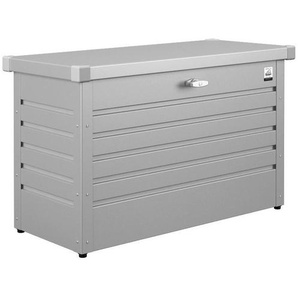 Biohort Kissenbox, Silber, Metall, 101x61x46 cm, Qualität aus Österreich, Deckel aufklappbar, absperrbar, integrierte Durchlüftung, wartungsfrei, regenwasserdicht, Aufbewahrung & Schutzhüllen, Gartenboxen