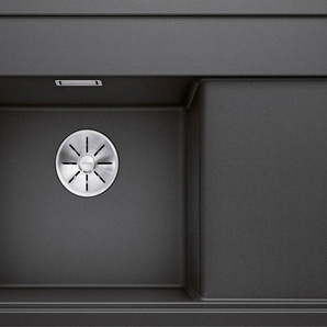 BLANCO Küchenspüle ZENAR 45 S-F Küchenspülen Mit Ablauffernbedienung Gr. Hauptbecken links, grau (anthrazit) Küchenspülen