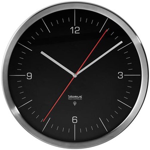 Blomus Wanduhr, Schwarz, Silber, Metall, Kunststoff, 30.4x4.2x30.4 cm, Dekoration, Uhren, Wanduhren