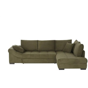 bobb Ecksofa  Allegro ¦ grün ¦ Maße (cm): B: 303 H: 92 T: 202