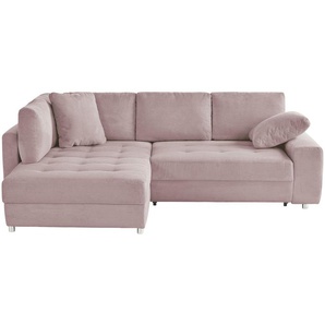 bobb Ecksofa  Arissa de Luxe ¦ rosa/pink ¦ Maße (cm): B: 265 H: 84 T: 215