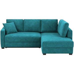 bobb Ecksofa mit pflegeleichtem Bezugsstoff Lisa de Luxe - türkis/petrol - Materialmix - 235 cm - 90 cm - 184 cm | Möbel Kraft