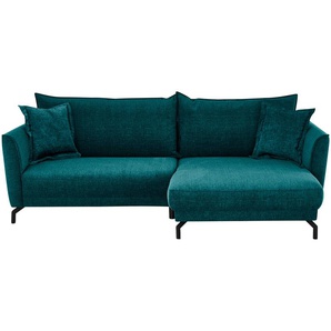 bobb Ecksofa  Yolanda ¦ türkis/petrol ¦ Maße (cm): B: 257 H: 94 T: 174