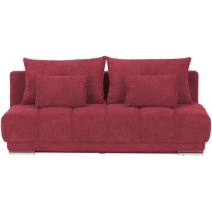 bobb Einzelsofa mit Schlaffunktion Isalie de Luxe ¦ rot ¦ Maße (cm): B: 206 H: 92 T: 105