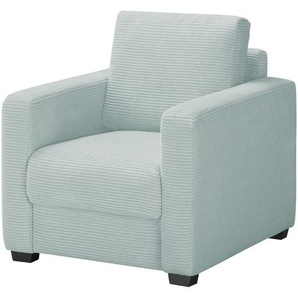 bobb Sessel mit Boxspringpolsterung  Lisa de Luxe ¦ blau ¦ Maße (cm): B: 85 H: 90 T: 93