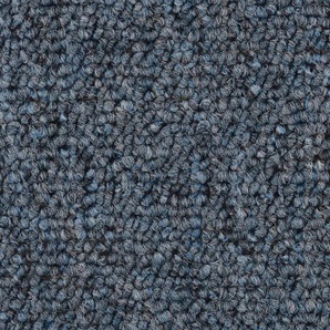 BODENMEISTER Teppichboden Riga, Schlinge - Uni Farben Teppiche Wohnzimmer, Schlafzimmer, Kinderzimmer, Breite 400500 cm Gr. B: 400cm, 6mm, L: 600cm, blau (blau grau)