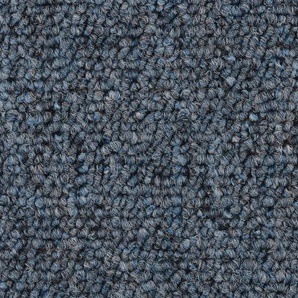 BODENMEISTER Teppichboden Riga, Schlinge - Uni Farben Teppiche Wohnzimmer, Schlafzimmer, Kinderzimmer, Breite 400500 cm Gr. B: 500cm, 6mm, L: 600cm, blau (blau grau)