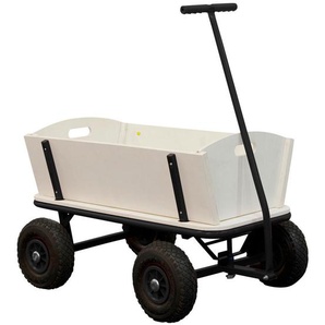 Bollerwagen, Braun, Schwarz, Holz, Metall, 95x97x61 cm, CE, Freizeit, Campingzubehör, Campingausrüstung