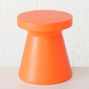 Boltze Home Beistelltisch, Orange, Kunststoff, Keramik, rund, 39.5 cm, Wohnzimmer, Wohnzimmertische, Beistelltische