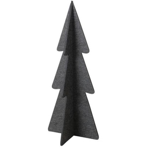 Boltze Home Dekoweihnachtsbaum, Dunkelgrau, Textil, Weihnachtsbaum, 50x120x50 cm, zum Stellen, Dekoration, Weihnachtsdekoration, Winterdeko