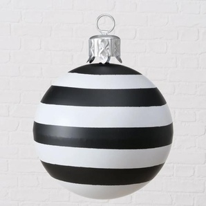 Boltze Weihnachtskugel Manilo Ø 30 cm Schwarz/Weiß