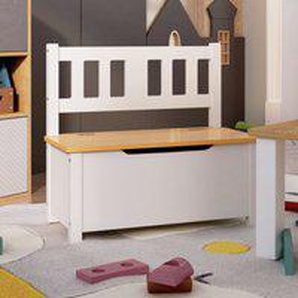 Kinderbank mit Stauraum Weiß und Beige 60x30x55 cm mdf CFW590685