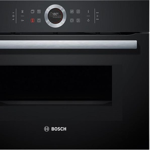 Bosch CMG633BB1 Kompaktbackofen mit Mikrowelle Vulkan Schwarz