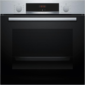 BOSCH Einbaubackofen HBA514BS3, A+ (A+++-D), grau (edelstahl), B:59,4cm H:59,5cm T:54,8cm, Backöfen