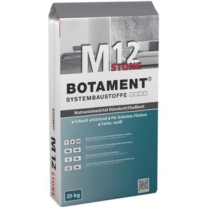 Botament M 12 Stone Natursteinmörtel Dünnbett/Fließbett 25 KG