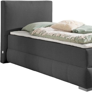 Boxbett Wehma, grau (anthrazit), B:110cm L:213cm, GUIDO MARIA KRETSCHMER HOME & LIVING, Komplettbetten, in H2, H3 & H4 wählbar, inklusive Topper