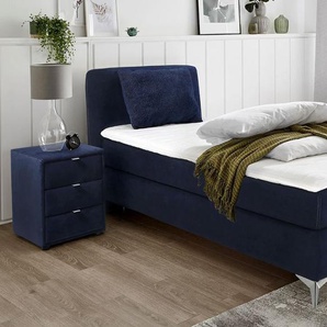 Boxbett JOCKENHÖFER GRUPPE Elfie OTTOs Choice Topseller, inkl. Topper, blau (dunkelblau 485, 22), B:98cm L:209cm, Bezug Bett: Microfaser (100% Polyester), Topper und Matratzenspiegel: 100% Polyester, Komplettbetten, Boxspringbett, erhältlich in den