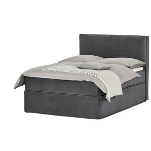 Boxi Boxspringbett 140 x 200 cm mit trendigem Keder Boxi Urban ¦ grau ¦ Maße (cm): B: 140 H: 125