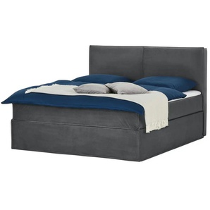 Boxi Boxspringbett 160 x 200 cm mit trendigem Keder Boxi Urban ¦ grau ¦ Maße (cm): B: 160 H: 125