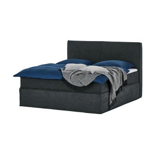 Boxi Boxspringbett 160 x 200 cm mit trendigem Keder Boxi Urban ¦ grau ¦ Maße (cm): B: 160 H: 125