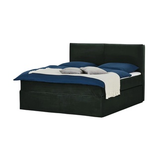 Boxi Boxspringbett 160 x 200 cm mit trendigem Keder Boxi Urban ¦ grün ¦ Maße (cm): B: 160 H: 125